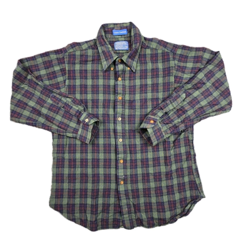 Pendleton Vintage Country Traditionals Wool Shirt Mens Medium Midweight Plaid